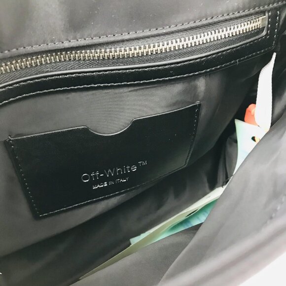 NEW Off-White - Logo Nylon Crossbody Bag In Black - Picture 12 of 12